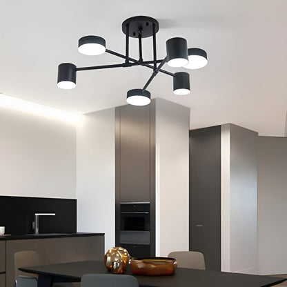 LED Plafondlamp 6 Armen Modern | Heldere Verlichting voor Grote Woonkamers