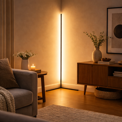LED Hoeklamp Dimbaar | Modern Design met Indirect Licht en Afstandsbediening