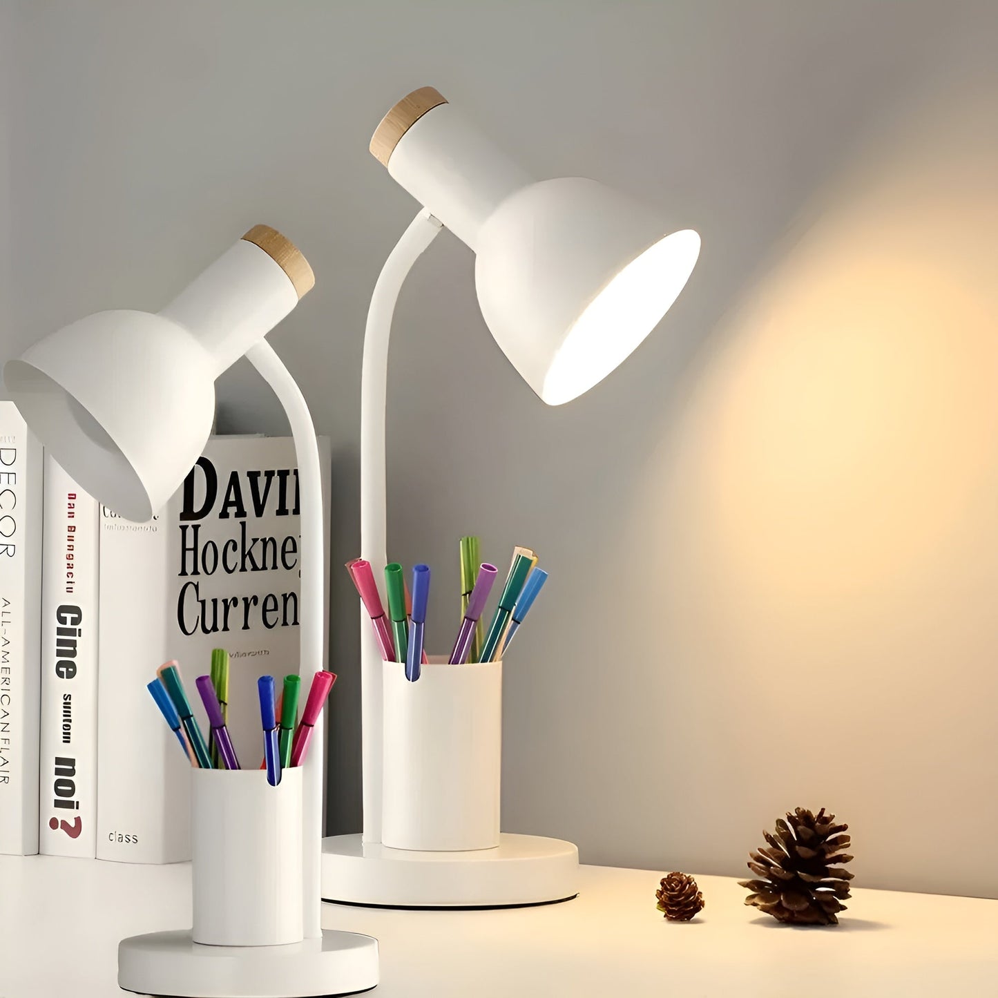 LED Bureaulamp met Pennenbak | Stijlvol en Praktisch Bureau Organizer
