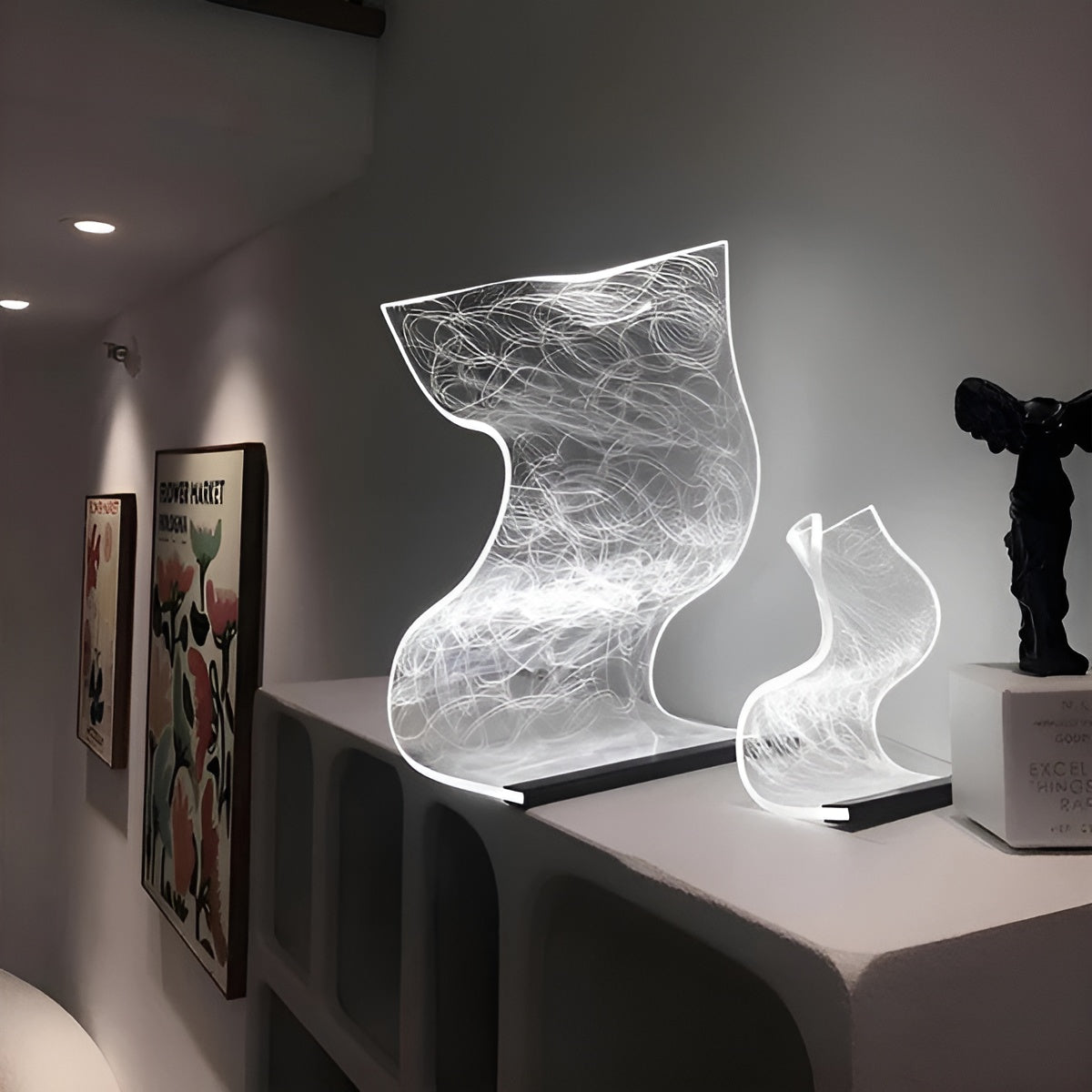 Acryl Tafellamp Tijdloos Elegant | Decoratieve LED Lamp voor Thuis