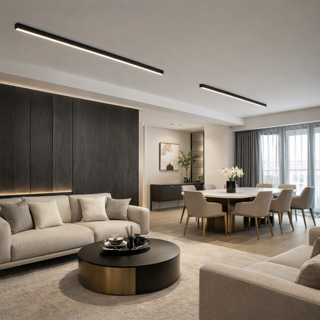 Lineaire LED Plafond- of Wandlamp Verblindingsvrij | Moderne Ruimtes
