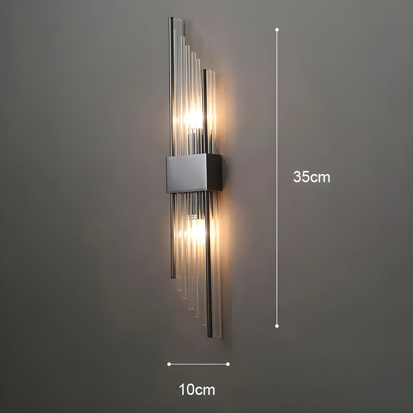Wandlamp met Kristal Effect | Elegant Design met Gouden Accent