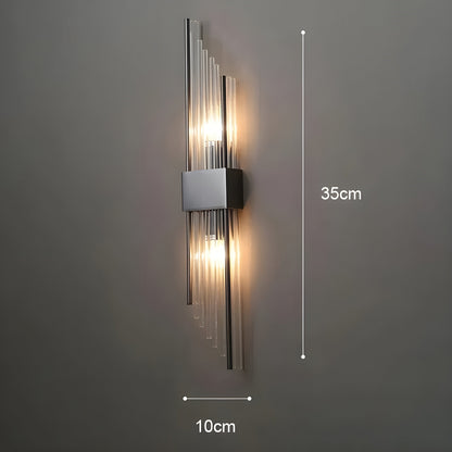 Wandlamp met Kristal Effect | Elegant Design met Gouden Accent