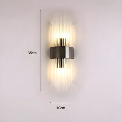 Wandlamp met Kristal Effect | Elegant Design met Gouden Accent
