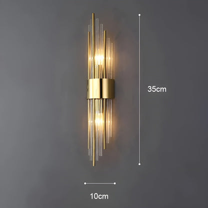 Wandlamp met Kristal Effect | Elegant Design met Gouden Accent