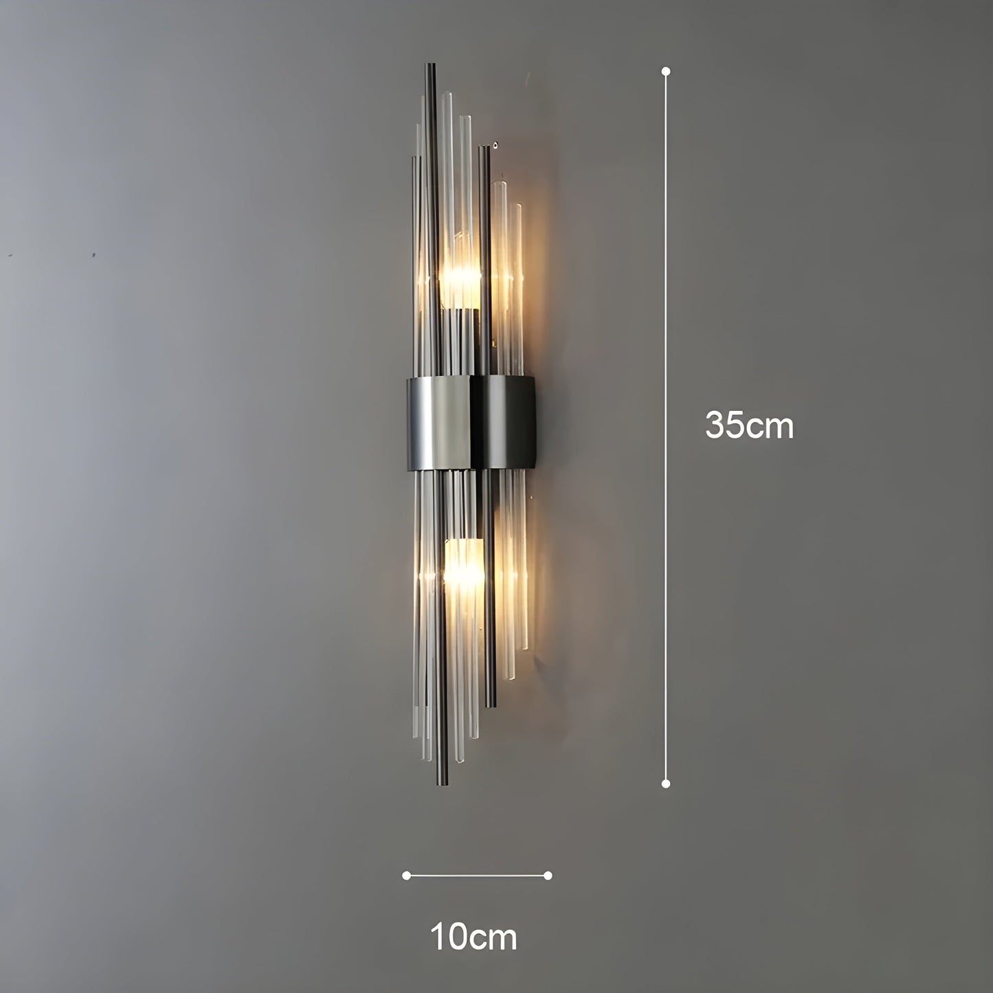 Wandlamp met Kristal Effect | Elegant Design met Gouden Accent