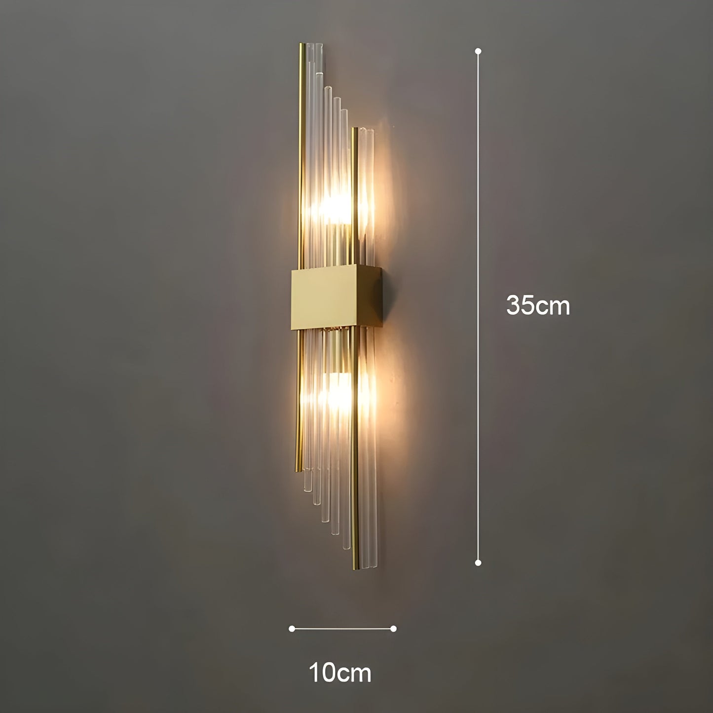 Wandlamp met Kristal Effect | Elegant Design met Gouden Accent