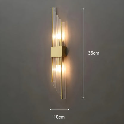 Wandlamp met Kristal Effect | Elegant Design met Gouden Accent