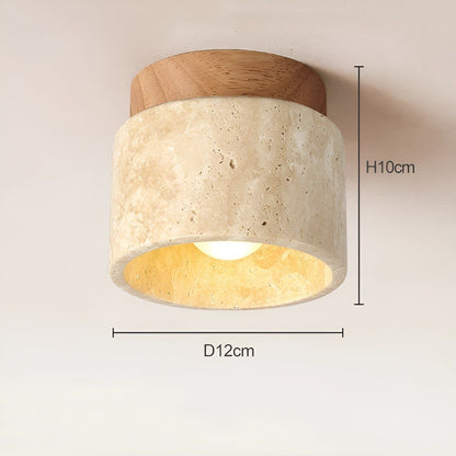LumiStone Wabi-Sabi Marmeren Plafondlamp | Japanse Deckenleuchte LED