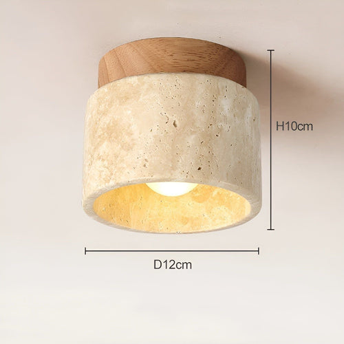 LumiStone Wabi-Sabi Marmeren Plafondlamp | Japanse Deckenleuchte LED