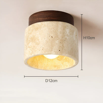 LumiStone Wabi-Sabi Marmeren Plafondlamp | Japanse Deckenleuchte LED