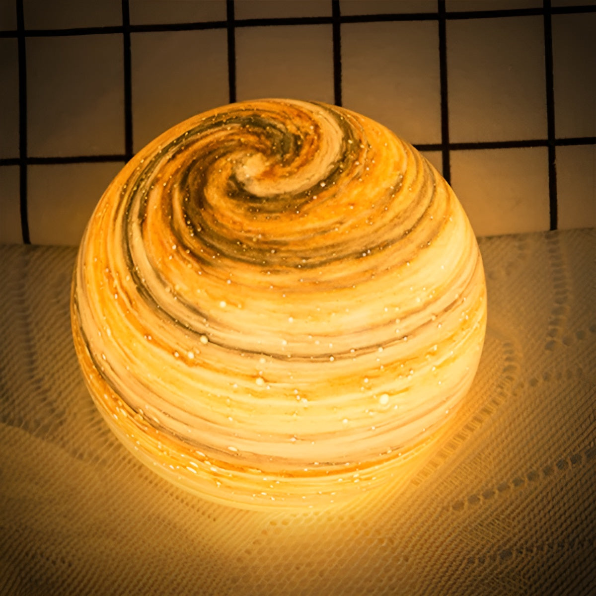 LunaCrystal Glas Maanlamp | Magisch Kosmisch Licht voor Sfeervolle Woonkamer