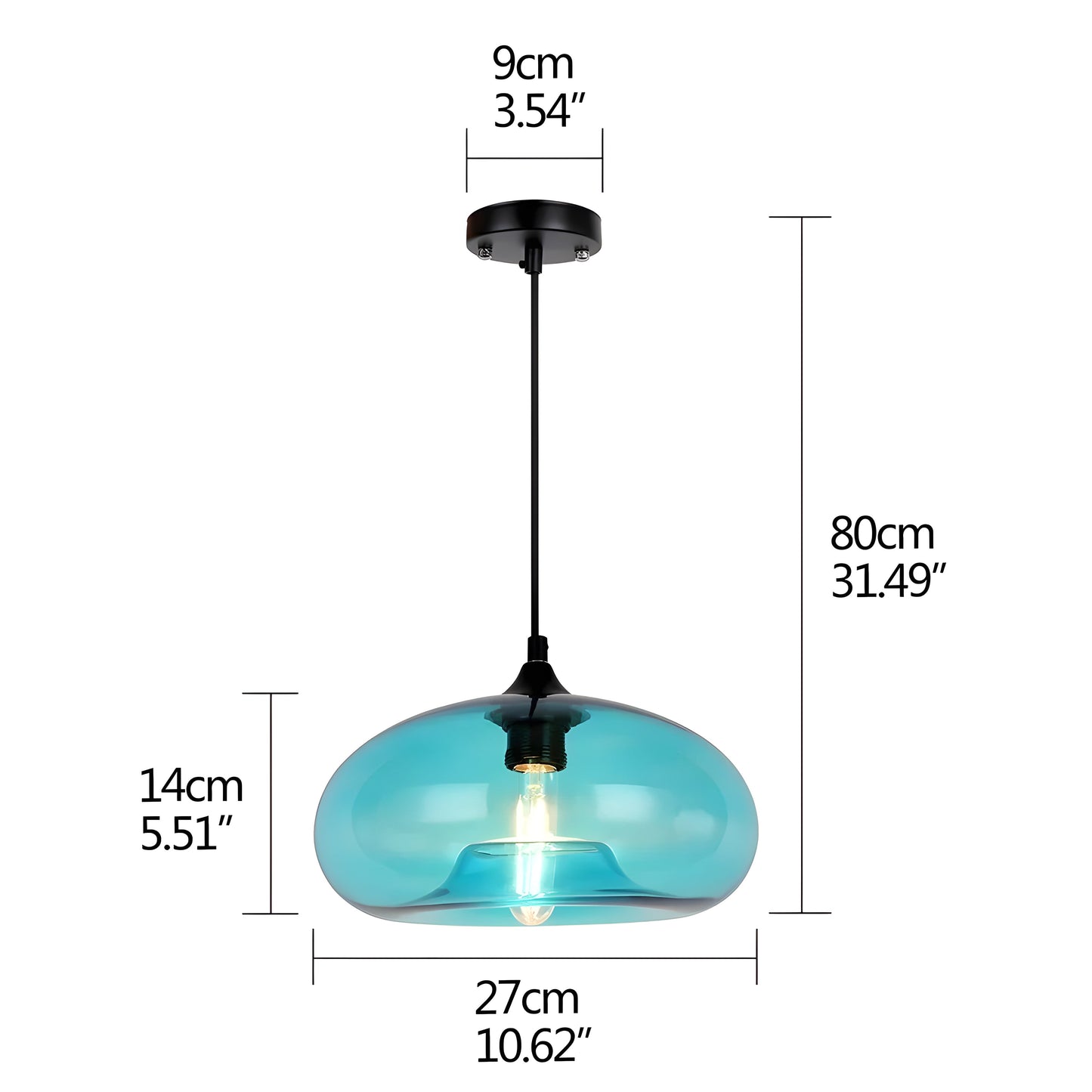 Kleurrijke Glas Hanglamp Nordic | Sfeervolle Verlichting voor Woonkamer