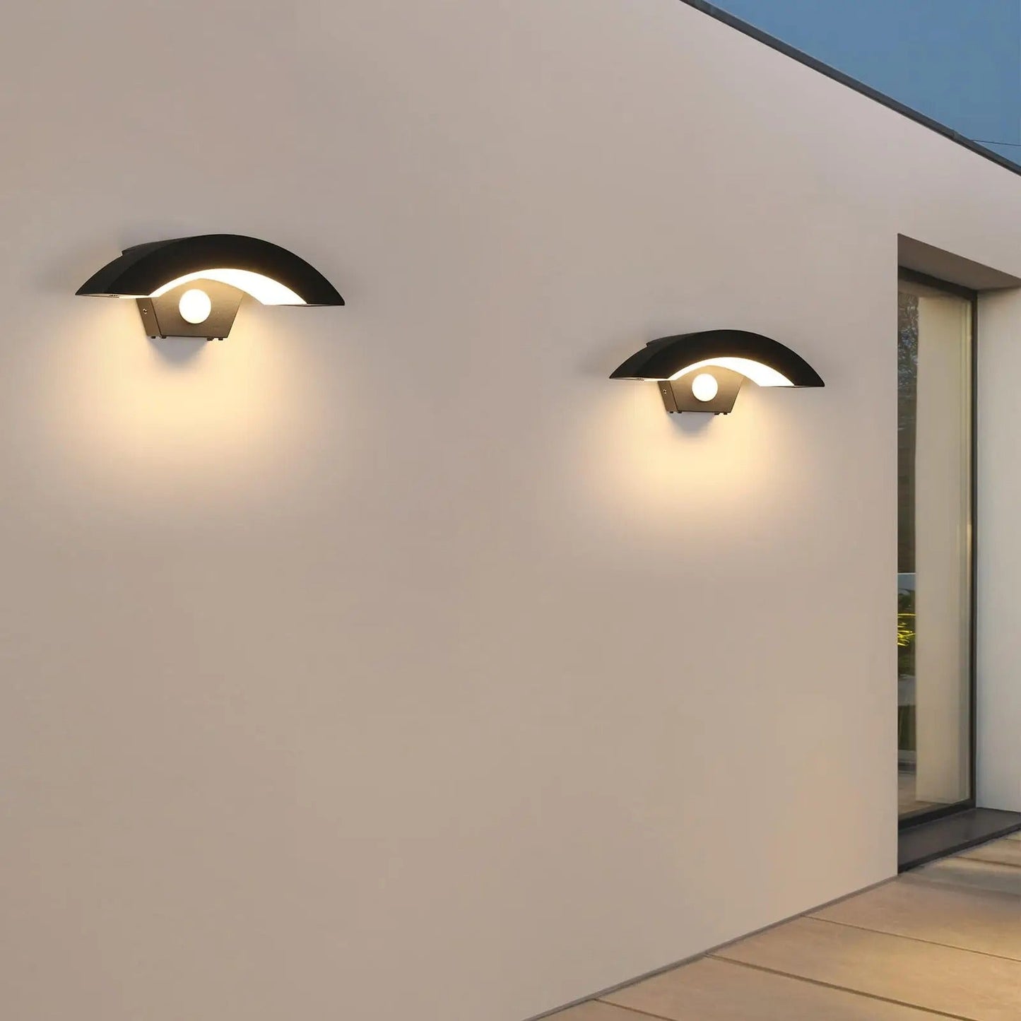 Buitenwandlampen Set 2 met Bewegingssensor | Veiligheid voor Huis en Tuin