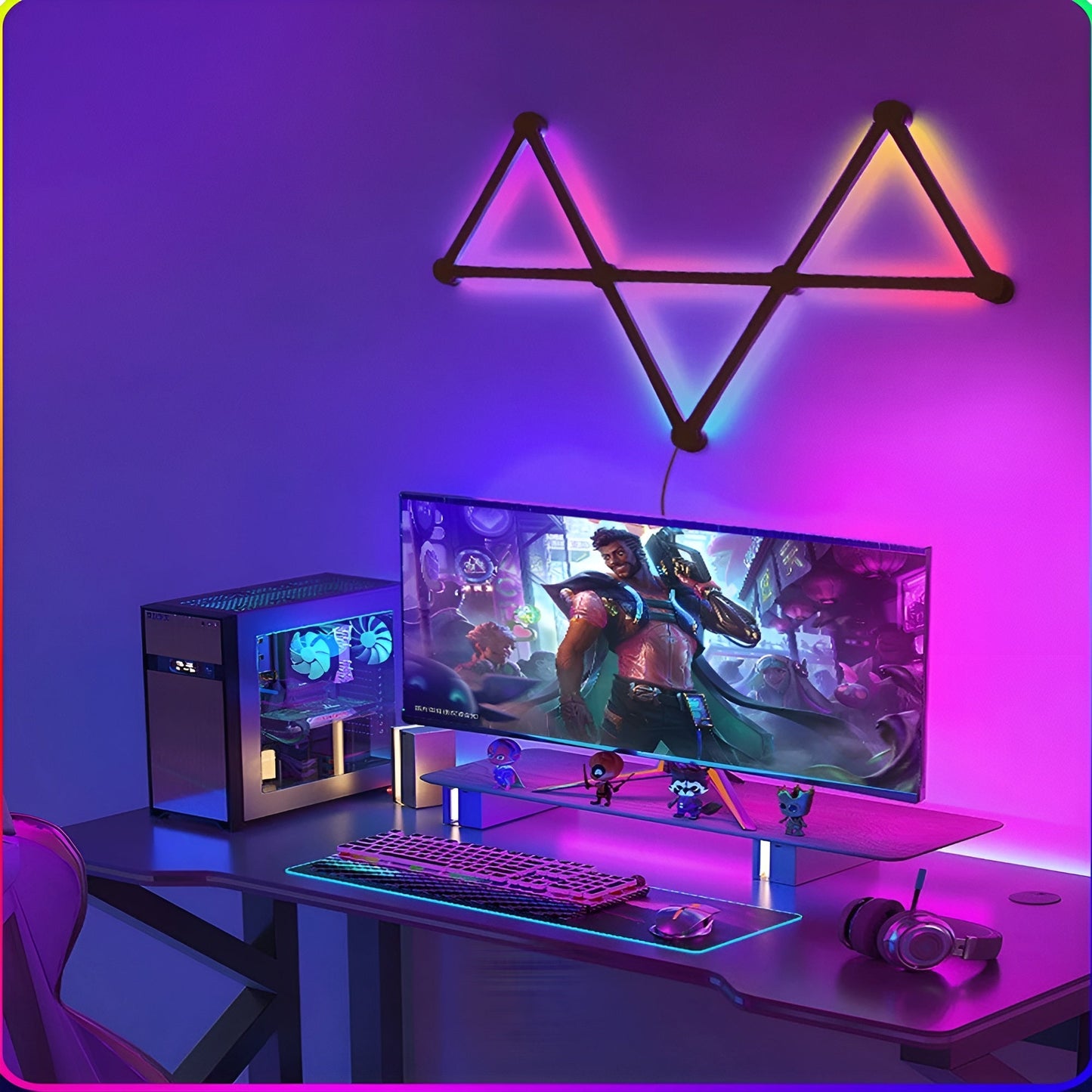 Slimme RGB Wandlamp | Kleurwisseling en Muziekbediening voor TV, Slaapkamer en Gaming