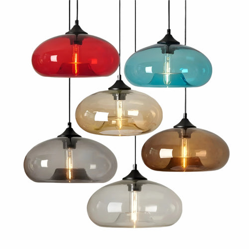 Kleurrijke Glas Hanglamp Nordic | Sfeervolle Verlichting voor Woonkamer