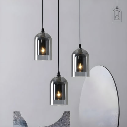 SkyGleam Dubbelglas Hanglamp | Modern Design met Gelaagd Glas Licht