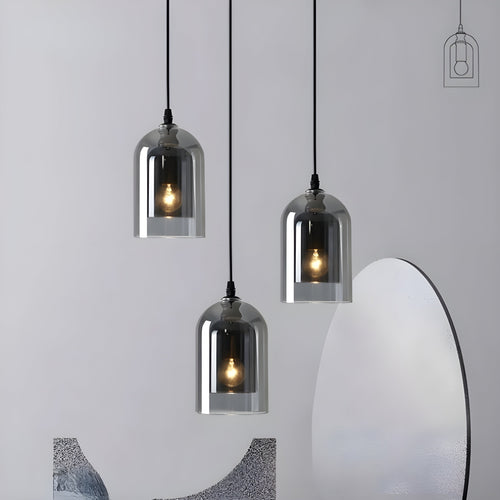 SkyGleam Dubbelglas Hanglamp | Modern Design met Gelaagd Glas Licht