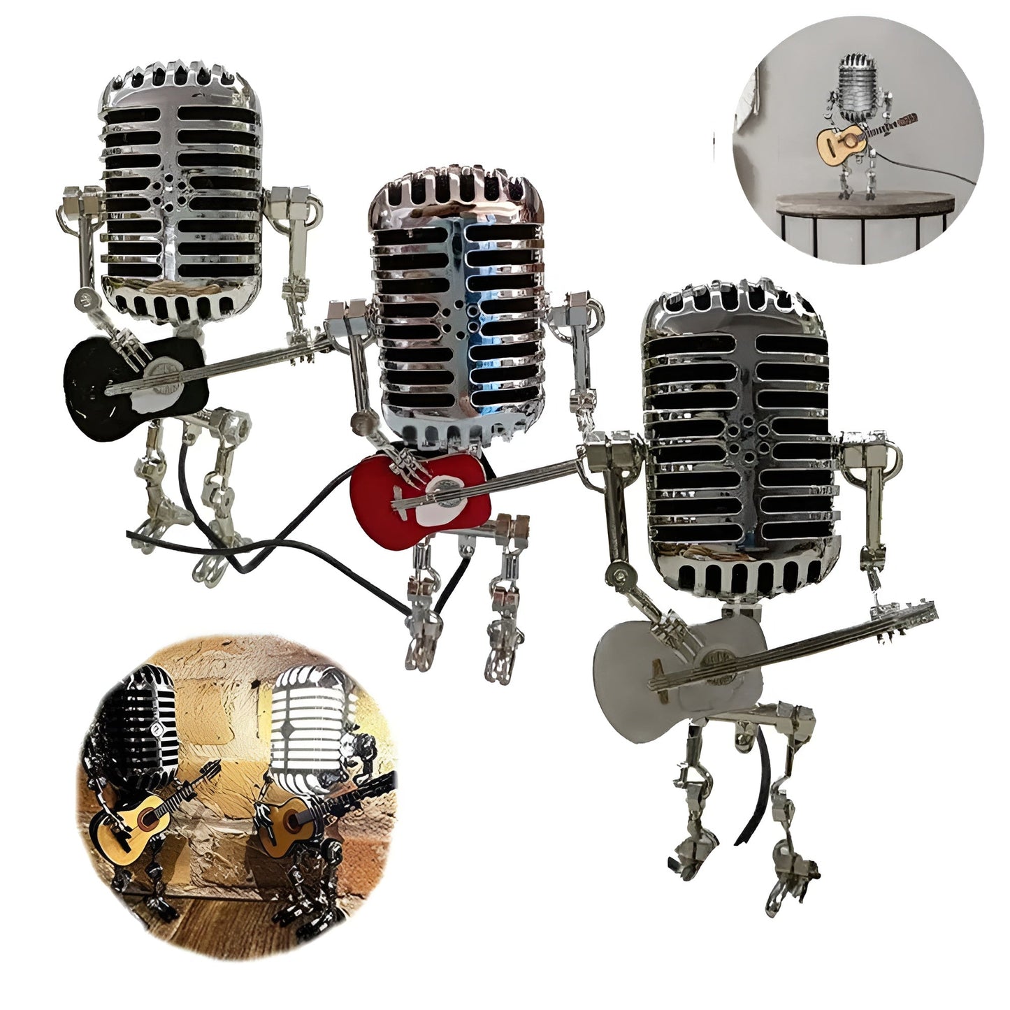 Robot Gitaar LED Tafellamp | Vintage Decoratie voor Bureau en Slaapkamer