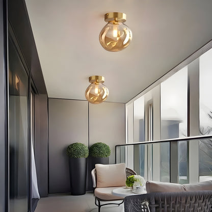 LustroCeil Minimalistisch Glas Plafondlamp | Heldere Sfeerverlichting