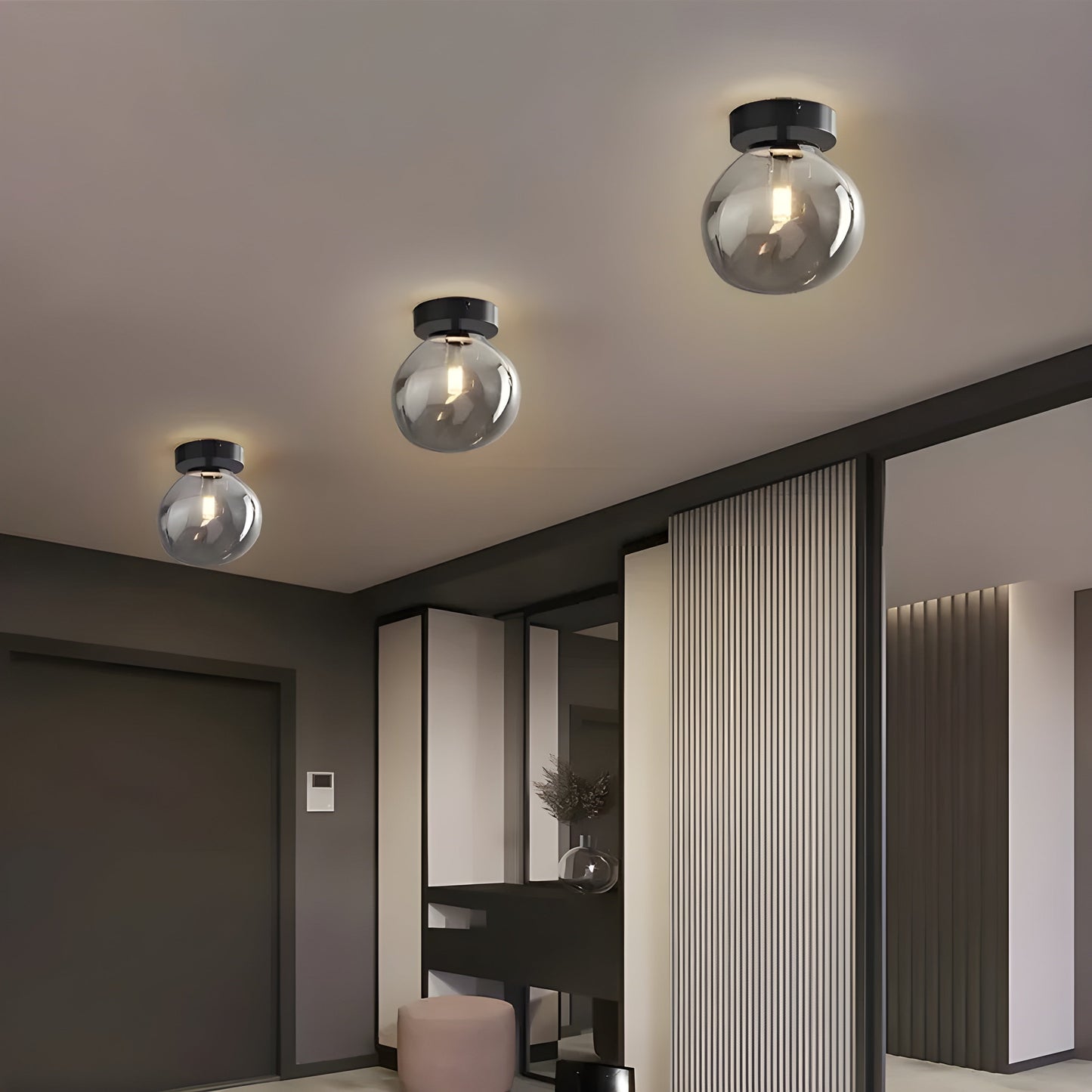 LustroCeil Minimalistisch Glas Plafondlamp | Heldere Sfeerverlichting