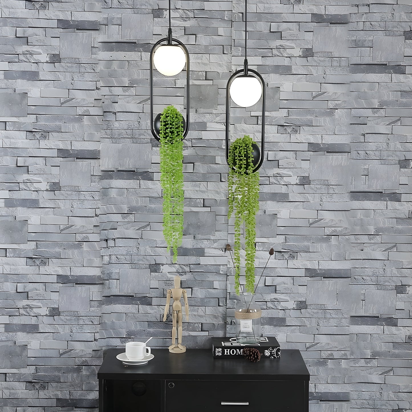BotanicAura Nordic LED Hanglamp met Bloempot | Unieke Plant-Lamp Combinatie