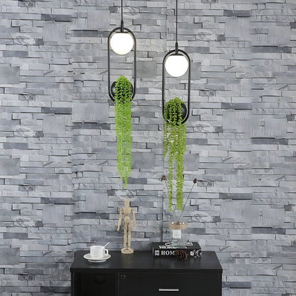 BotanicAura Nordic LED Hanglamp met Bloempot | Unieke Plant-Lamp Combinatie