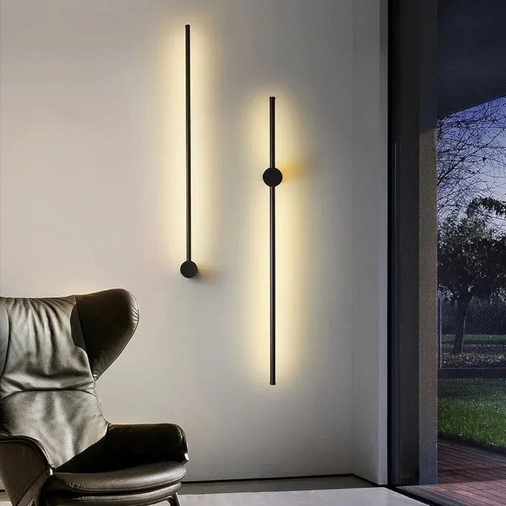 Nordic Lineaire LED Wandlamp | Minimalistisch Wandlicht Single en Double Line