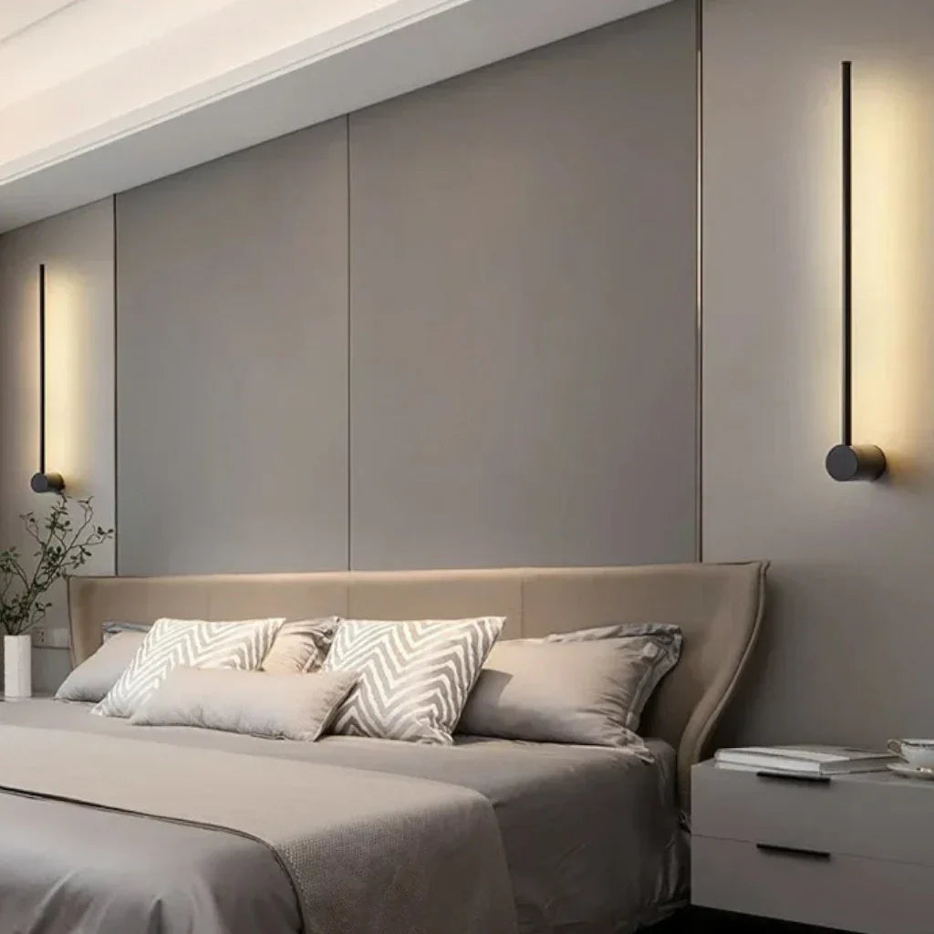 Nordic Lineaire LED Wandlamp | Minimalistisch Wandlicht Single en Double Line