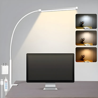 OptiBright Oogvriendelijke Bureaulamp met Klem | Flexibel LED Bureaulicht