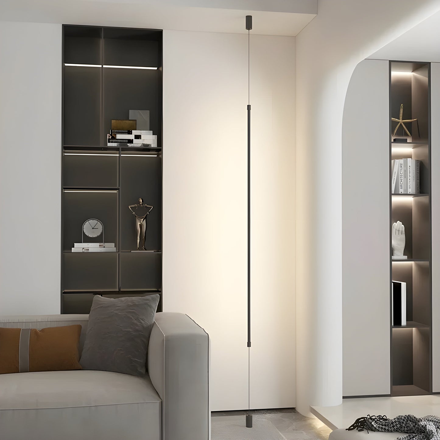 Slanke LED Vloerlamp | Minimalistisch Design voor Woonkamer en Slaapkamer