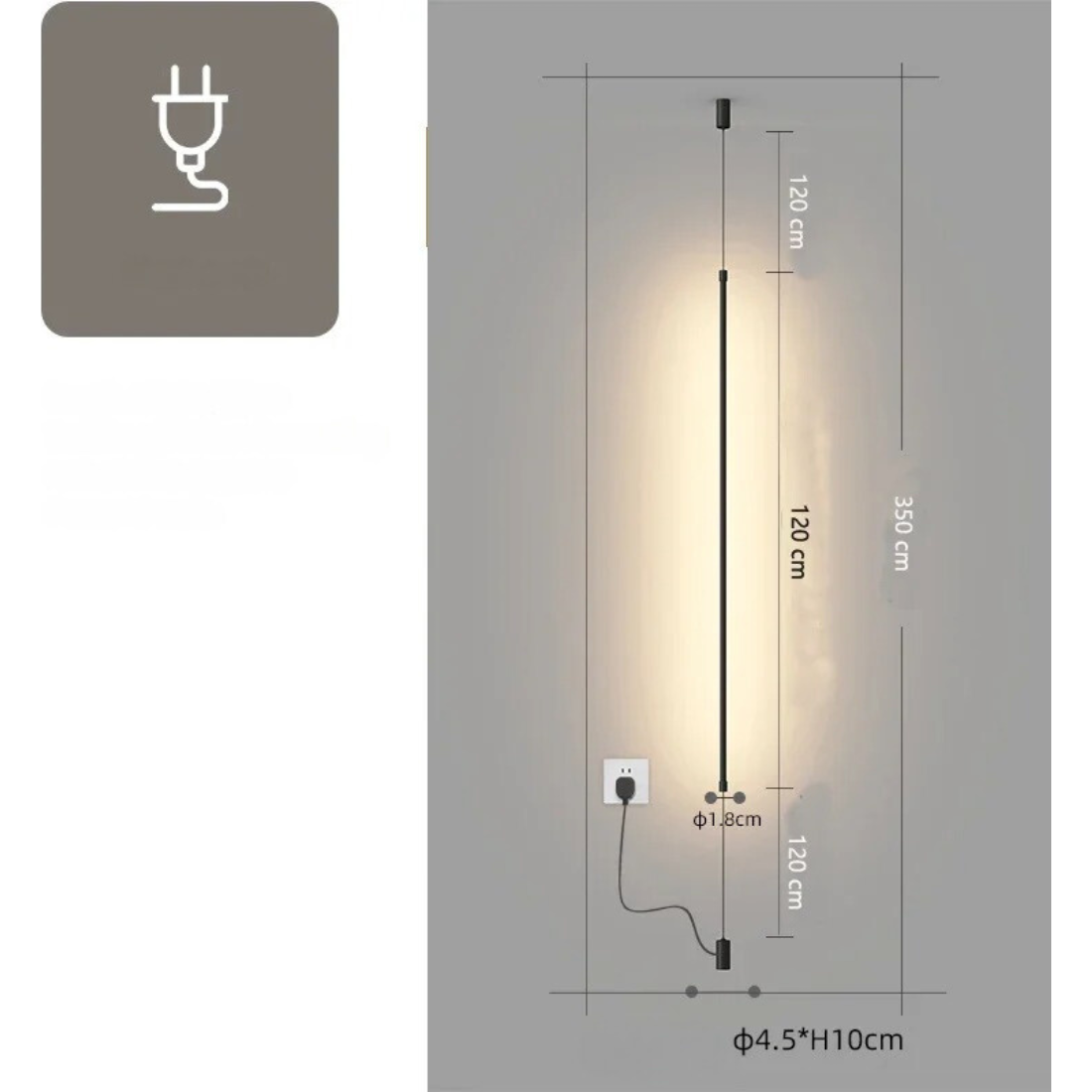 Slanke LED Vloerlamp | Minimalistisch Design voor Woonkamer en Slaapkamer