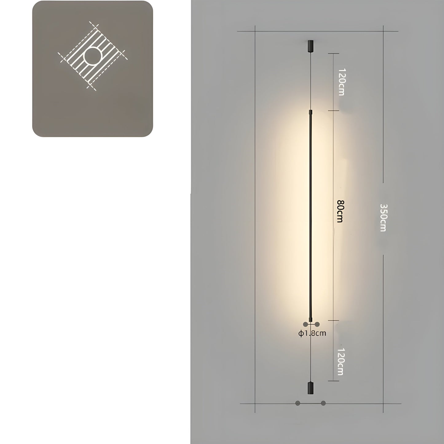 Slanke LED Vloerlamp | Minimalistisch Design voor Woonkamer en Slaapkamer