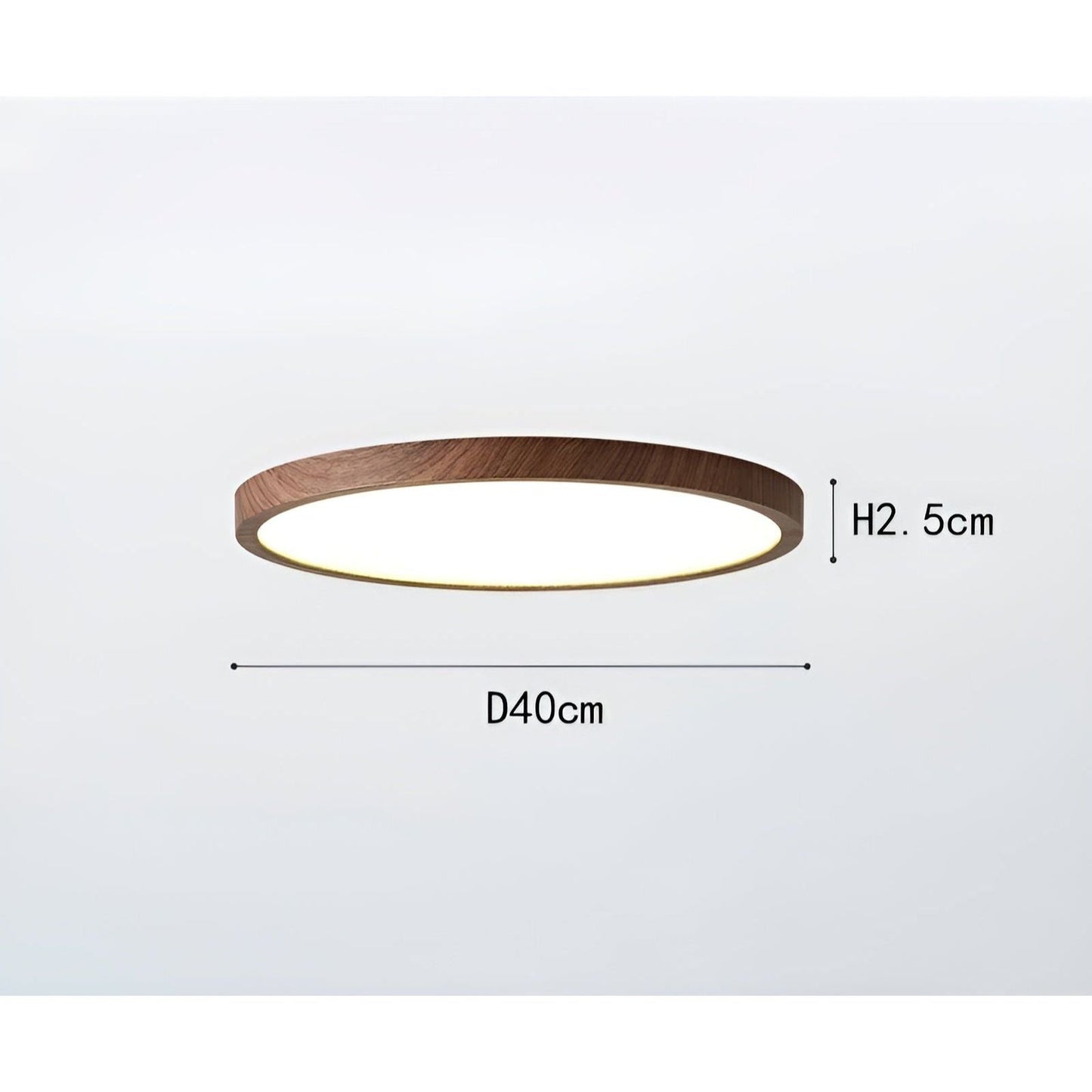 GrainGlow Ultra Dunne Hout Plafondlamp | Modern Minimalistische Verlichting