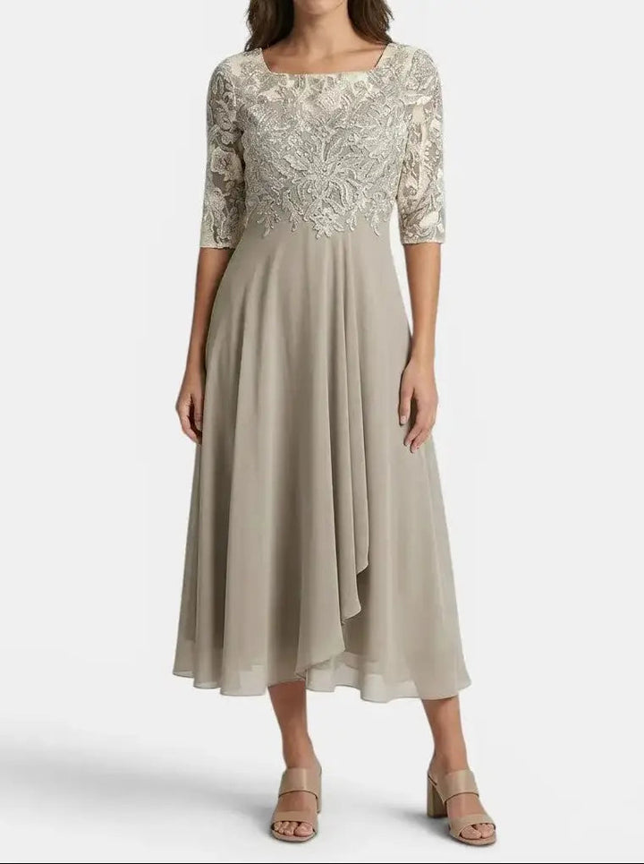 Isabelle — Elegant Lace Dress In Timeless White For Special Occasions