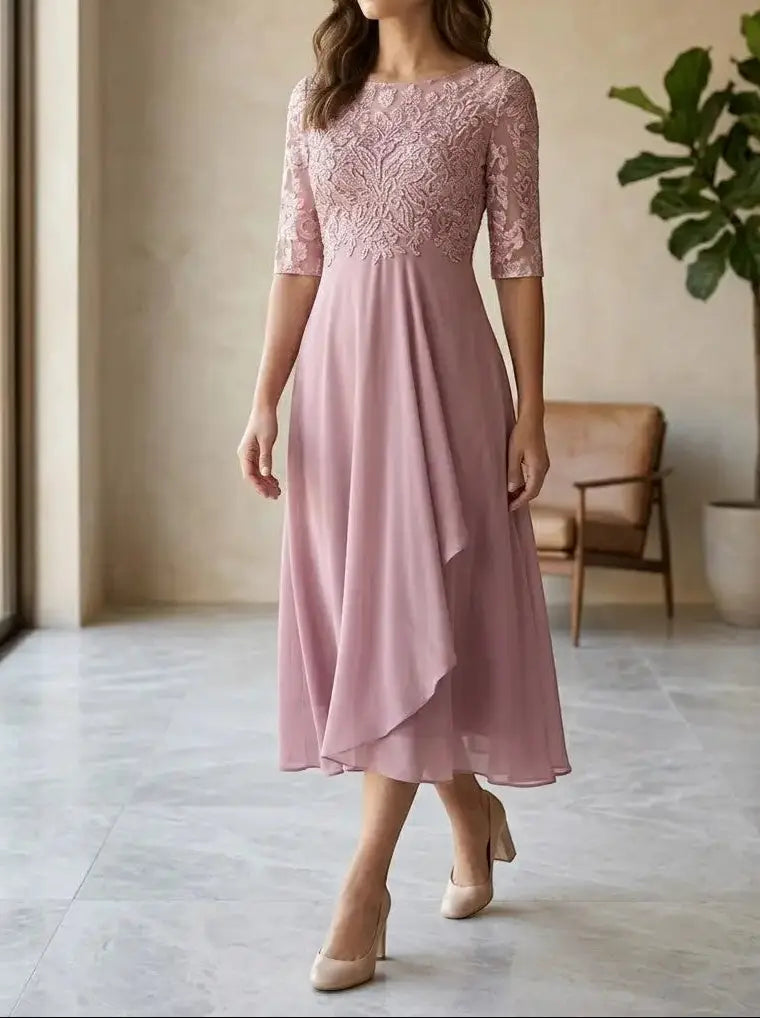 Isabelle — Elegant Lace Dress In Timeless White For Special Occasions