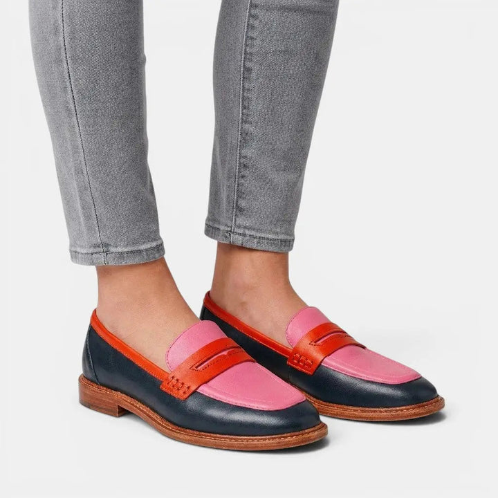 Polishedpinkelegance — Elegant Leather Loafers With Polished Comfortable Slip-On Design