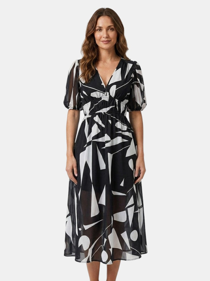 Rosamund — Floral Midi Dress With Lightweight Romantic Summer Style