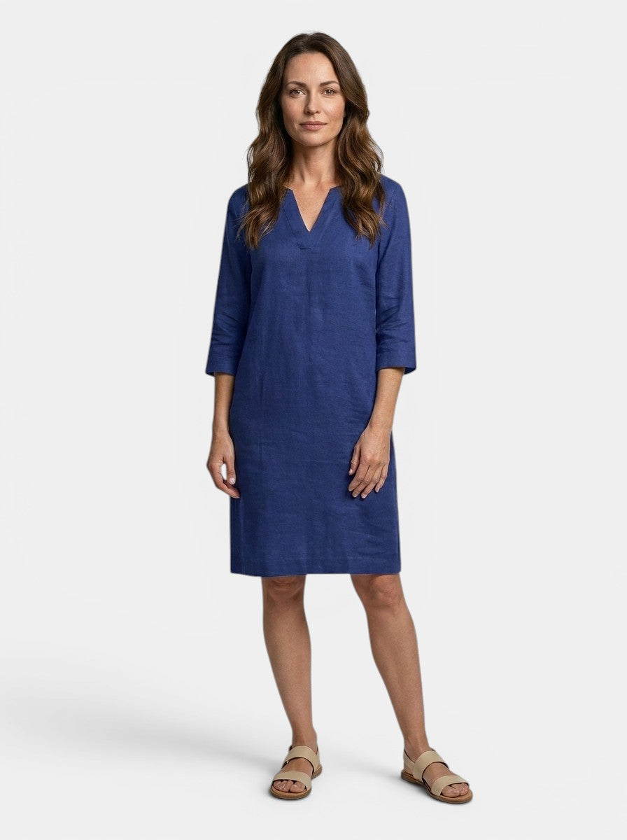 Calliope — Flowing Summer Dress With Elegant V-Neck Layered Design