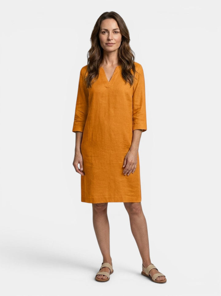 Calliope — Flowing Summer Dress With Elegant V-Neck Layered Design