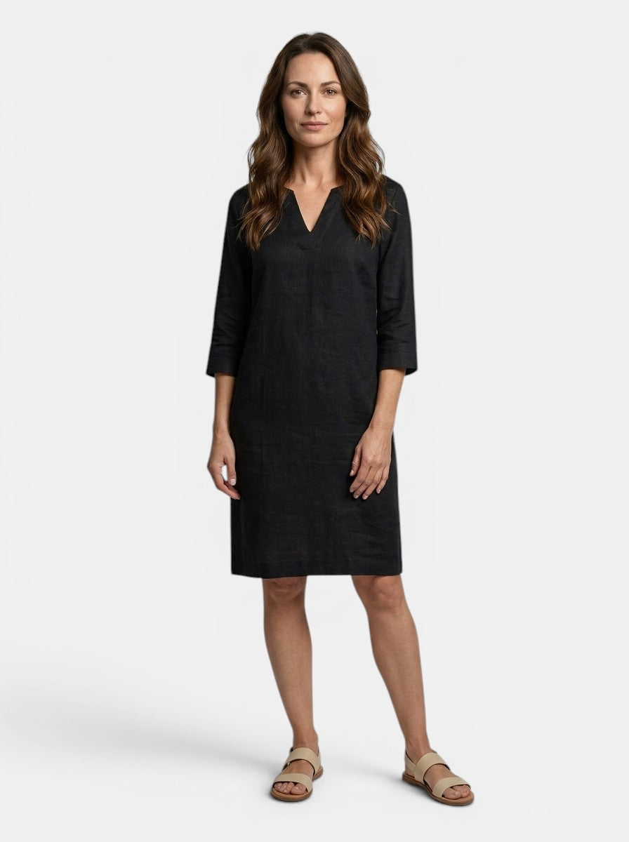 Calliope — Flowing Summer Dress With Elegant V-Neck Layered Design