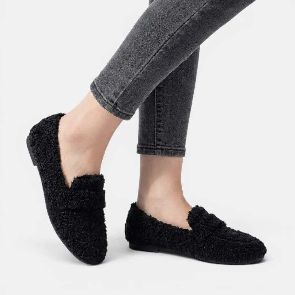 Plushcozy — Plush Fabric House Slippers With Ultra-Cozy Slip-On Moccasin Design