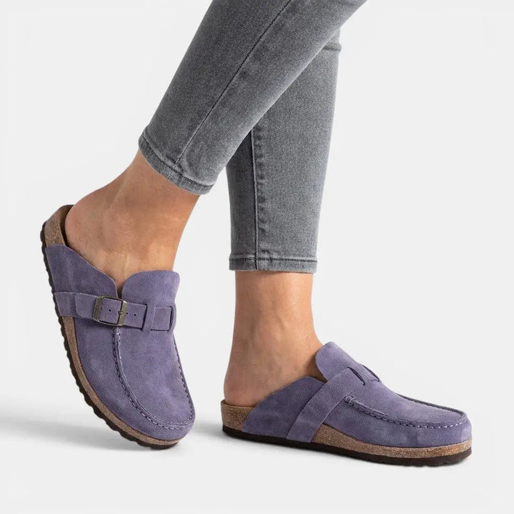 Buckleblack — Synthetic Slip-On Loafers With Chic Black Casual Buckle Detail Design
