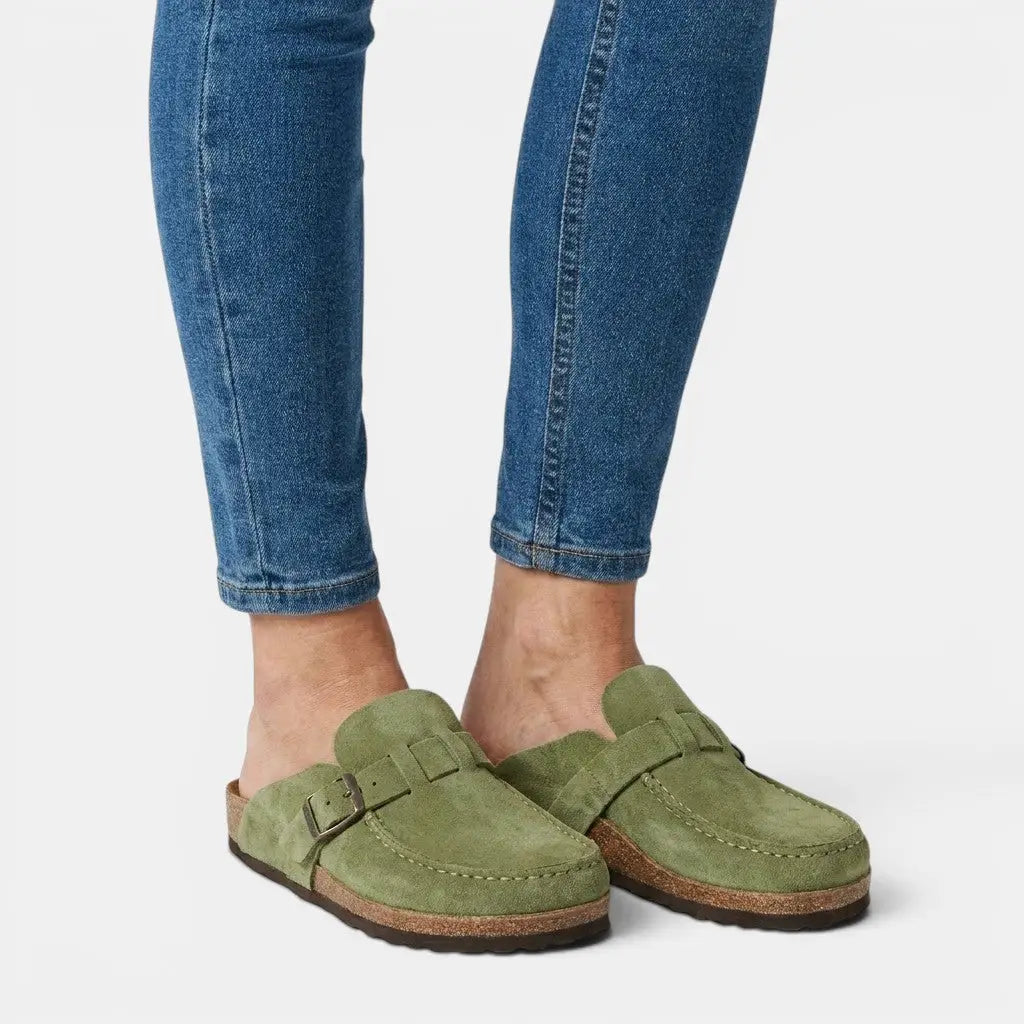 Buckleblack — Synthetic Slip-On Loafers With Chic Black Casual Buckle Detail Design