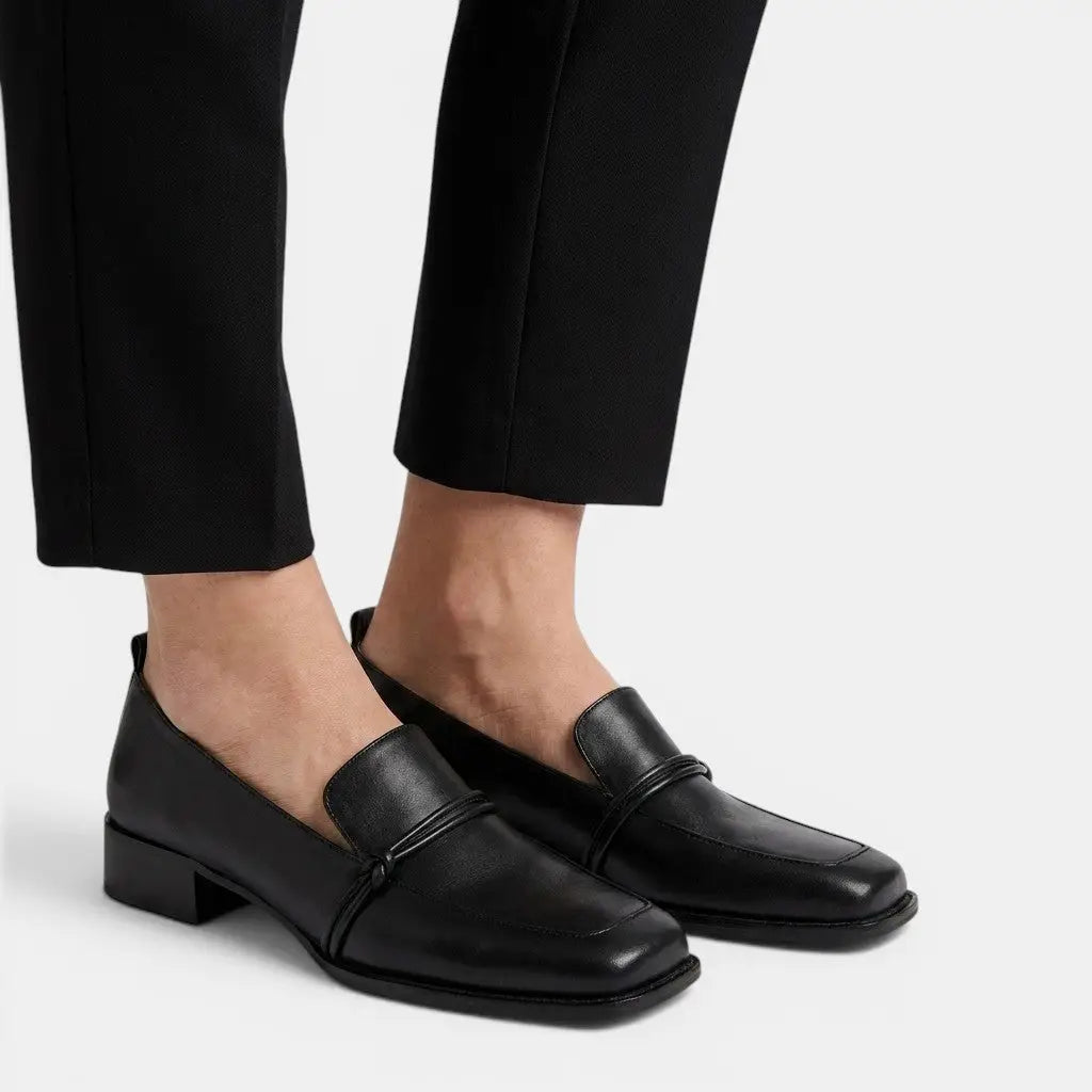 Synthortho — Synthetic Slip-On Loafers With Comfortable Black Orthopedic Casual Design