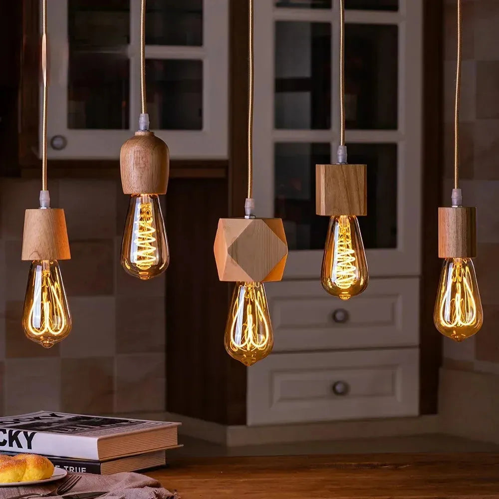 WoodGlow Italiaans Houten Hanglamp | Commerciële Kwaliteit voor Thuis en Horeca